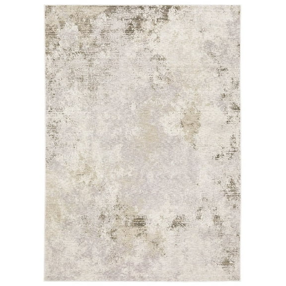 Oriental Weavers Nebulous Area Rug - 050J9 - 7'10" x 10'10" - in Ivory/ Beige - Modern Style, Stain Resistant, Family and Pet Friendly , Dining, Living Room Rug