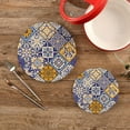 thumbnail image 2 of GZHJMY Floral Mandala Trivets Pot Holders Set and Placemats Set, Set of 2 Hot Pads, Table Mats for Cooking and Baking, Cotton Braided Hot Pads, 2 of 7