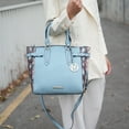 thumbnail image 6 of MKF Collection Joelle Women’s Faux-Snake Embossed Handbag Tote bag With Matching Wallet Purse by Mia K- 2 pieces - Denim, 6 of 9