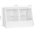thumbnail image 7 of UTEX Toy Storage Organizer,Stackable Kids Toy Storage Cubby with 2 Bins,Toy Boxes and Storage for Playroom,Bedroom,Nursery School,White, 7 of 7