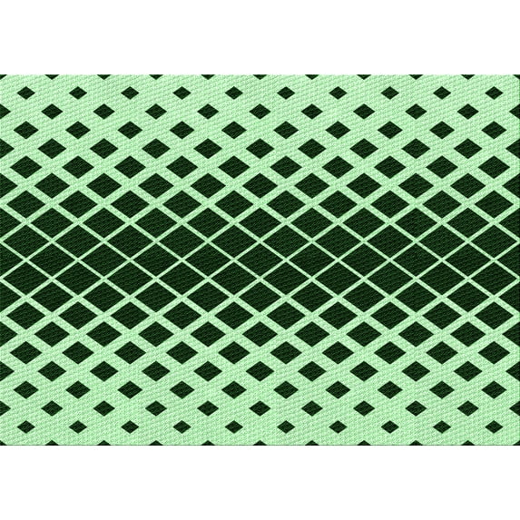 Ahgly Company Indoor Rectangle Patterned Deep Emerald Green Area Rugs, 7' x 10'