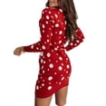 thumbnail image 3 of Gvmfive Women Long Sleeve Print Sweater Jumper Dress Christmas Xmas Party Evening Mini Dresses, 3 of 5