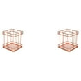 thumbnail image 2 of Cesta de almacenamiento multifuncional Billuyoard portalápices Oro rosa 10*9*9 cm 2Conjunto, 2 of 6