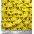thumbnail image 1 of Soimoi Georgette Viscose Fabric Triangle Block Printed Craft Fabric by The Yard 42 Inch Wide, 1 of 3