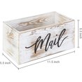 thumbnail image 4 of MyGift Whitewashed Wood Tabletop Decorative Mail Holder Box, 4 of 6