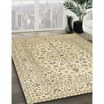 thumbnail image 3 of Ahgly Company Machine Washable Indoor Square Traditional Khaki Gold Area Rugs, 3' Square, 3 of 7