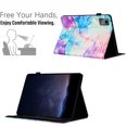 thumbnail image 5 of Allytechgroup Slim Case for Lenovo Tab P11 2nd Gen 2023,Marble Series Smart Cover Auto Sleep Wake Drop Protection Multi Angle Viewing Stand Elastic Band Flip Cover for Lenovo Tab P11 2,Purple Blue, 5 of 7