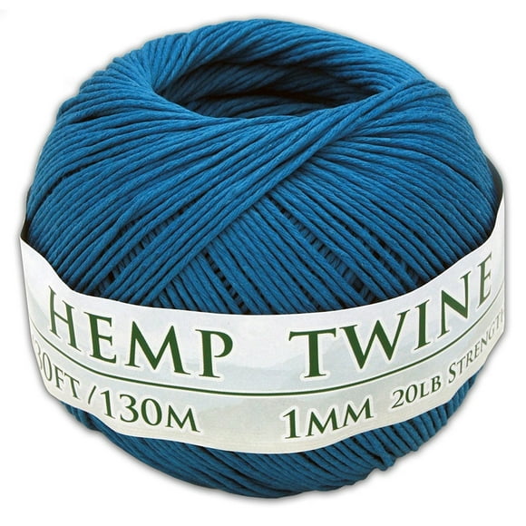 Hemptopia Hilo de Cáñamo Azul de 1 mm para Manualidades, 1 Pieza