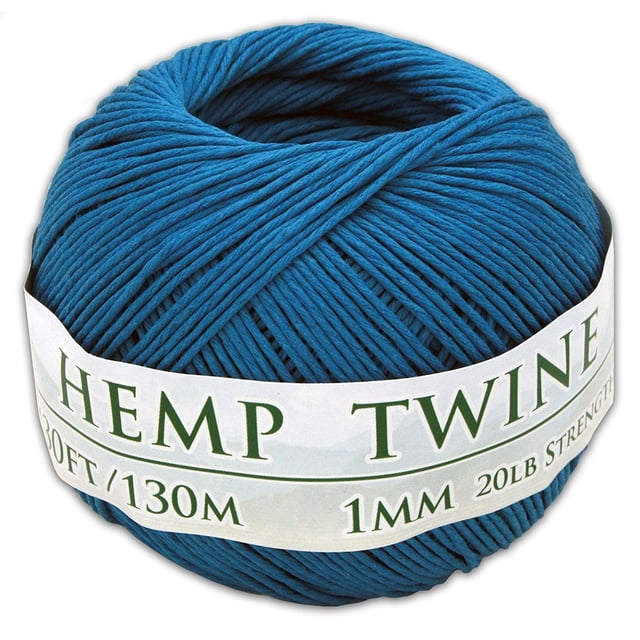 Hemptopia Hilo de Cáñamo Azul de 1 mm para Manualidades, 1 Pieza