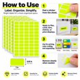 thumbnail image 4 of Royal Green Price Labels Removable Stickers 1 inch x 5/8 inch Rectangular Clean Remove Stickers in Neon Yellow (25.5mm x 16mm) - 275 Pack, 4 of 6