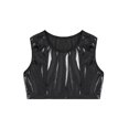 thumbnail image 3 of YiZYiF Kids Girls Glittery Racer Back Dance Top Sports Gymnastics Bra Top Tees, 3 of 7