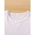 thumbnail image 3 of Adorable Turtle Print Girls' White T-Shirt - Soft, Durable Polyester, Short Sleeve, Round Neck - Perfect for Summer Outdoor Activities & Casual Wear, 3 of 6