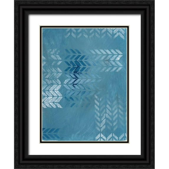 Lee, Judson 25x32 Black Ornate Wood Framed with Double Matting Museum Art Print Titled - Tire Tracks III