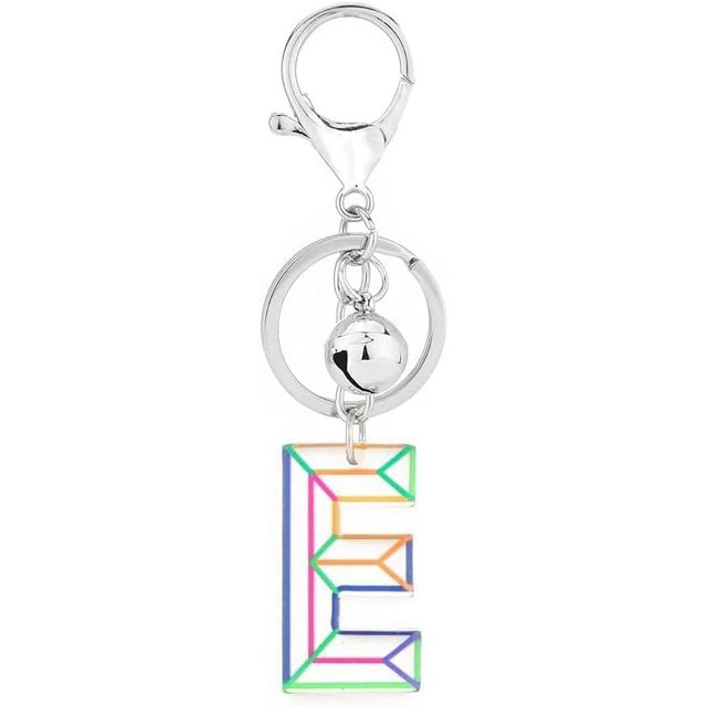 Letter Keychain,26 Letters A-Z Decorative Letter Keychain,Name Keychain for Women Girls Men Teenager Gift