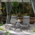 thumbnail image 2 of Outsunny Ensemble de 2 Chaises Longues, Chaise Longue Pliante d'Extérieur, Gris, 2 of 10