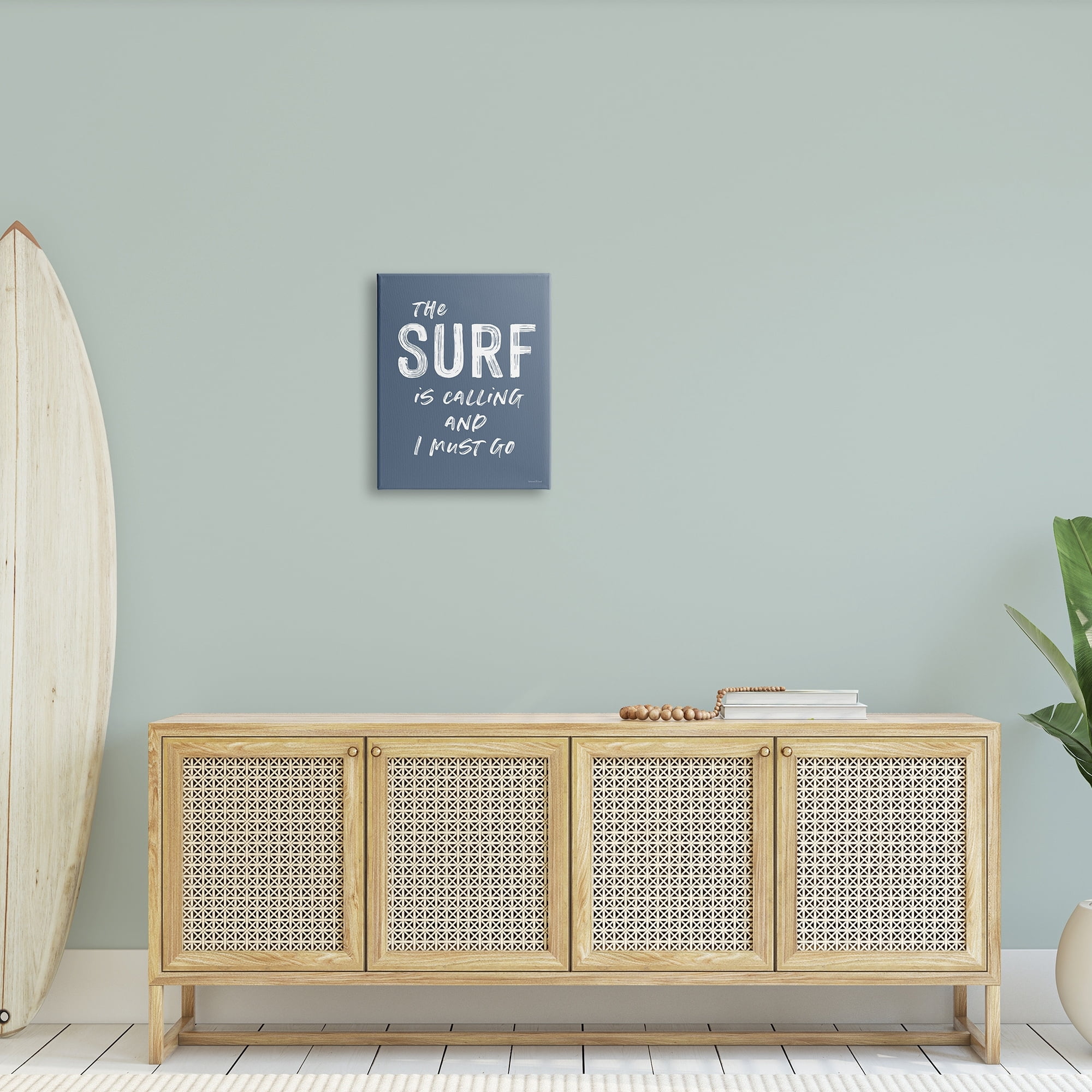 Stupell Industries Surf is Calling I Must Go Nautical Phrase, 24 x 30,Design by Lettered and Lined