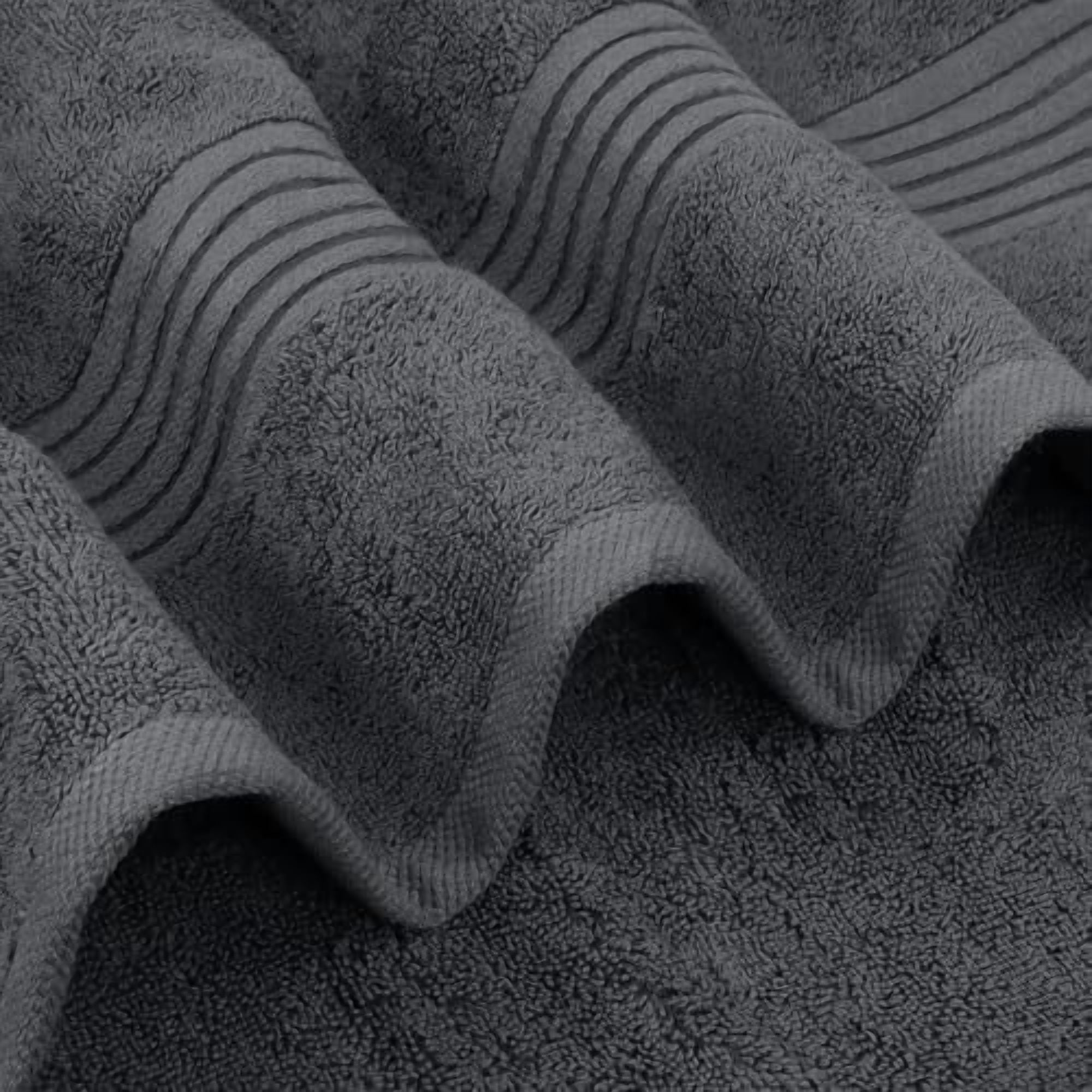 4 Pack Bath Towels Set, 27 by 54 Inches, 100% Ring Spun Cotton, Quick Dry, Highly Absorbent, Soft Feel Towels, Perfect for Daily Use, Grey