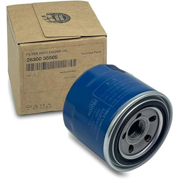 Genuine OEM Oil Filter 26300-35505 1 Pack / 2630035505 Compatible for Hyundai, Kia 1997-2023, Made in Korea