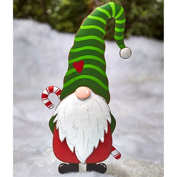 Vikakiooze Metal Garden Decoration Stakes Gnomes Planting Iron Floor Insert Ornaments Outdoor Christmas Decorations