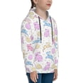 thumbnail image 3 of Fotbe Easter Colorful Rabbit Pattern Youth Pullover Hooded Sweatshirt, Boys Hoodie, Kangaroo Pocket Hoodie for Kids Girls -X-Large, 3 of 6