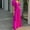 Hot Pink, variant on Puff Sleeve Jumpsuits for Women Dressy Sexy Deep V Neck Wide Leg Romper One Piece Formal Business Party Long Pants