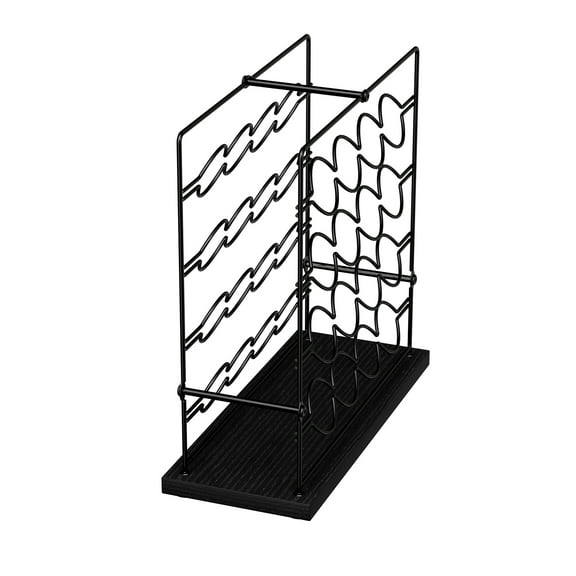 Professional Black Coffee Capsule Storage Rack - Holds 32 Pods, Compact Organizer