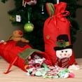 thumbnail image 4 of MINKUROW Christmas Gift Bags Bulk,3 Pcs Drawstring Gift Bags Large with 3D Santa Claus Snowman Reindeer,Reusable Christmas Treat Bags Goody Bags Burlap Sack for Xmas Party Supplies(15 X 8 Inches), 4 of 7