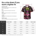 thumbnail image 5 of Vsdgher Monstrous Cartoon Characters Print Men's Hawaiian Shirts Button Down Tropical Holiday Beach Shirts Vacation Clothes,X-Large, 5 of 7