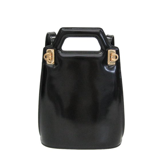 Pre-Owned Salvatore Ferragamo Gancini Wanda DH-21 3494 Women's Leather Handbag,Shoulder Bag...
