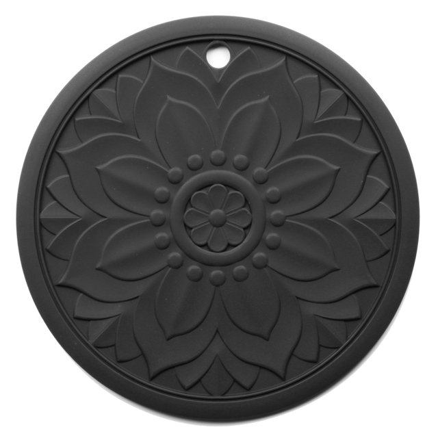 Kitchen Set Pots and Pans Non-Slip Carved Potholders Kitchen Heat Protection Pad for Countertop Set of 3
