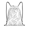 thumbnail image 1 of Kdxio Hand Drawn Snake Pattern Drawstring Bag for Gym Sports School Travel Lightweight Sackpack with Adjustable Cords Waterproof Fabric-Small, 1 of 6