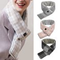 thumbnail image 2 of Warming Scarf Thermal Quick Heating Windproof Plaid USB Heated Winter Scarf for Daily Use, 2 of 8