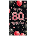 thumbnail image 6 of Glittery 80th Birthday Banner with Balloons Stars and Fireworks Background Party Decoration Photography Prop Birthday Party Supplies Backdrop for Celebrations, 6 of 6