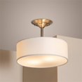 thumbnail image 2 of Baxton Studio Breno White Fabric Drum Pendant Light, 2 of 3