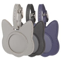 LABSERRON 3Pcs Travel Luggage Tags for Suitcase Identification Gray Rectangular