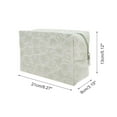 thumbnail image 2 of Unique Bargains 1 Pc Reusable Rectangle Octagonal Hearts Makeup Bag for Travel Green Polyester, 2 of 6