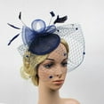 thumbnail image 1 of Tocado de Cabello Perfecl Boda Iglesia Del Té Cordones Sombrero Elegante Azul oscuro Talla única, 1 of 6