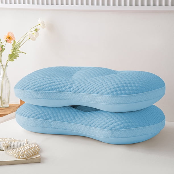 Almohada cervical de punto, acolchada y resistente al agua, ideal para familias, hoteles, etc.