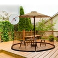 TOPCHANCES 710ft Patio Umbrella Mosquito Netting with Zipper Door