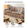 thumbnail image 4 of Vintage Texas Star Wooden Couch Cover for 2 Cushion Sofa, Farmhouse Berry Country Washable Loveseat Sofa Covers Slipcover for Sectional Sofas L-Shaped, Couch Throw Cover 71"x118", 4 of 9