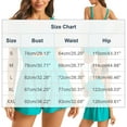 thumbnail image 3 of Stamzod One Piece Swimsuit Women Summer Sleeveless Tankini Swimwear Beach Vacation Bathing Suits for Women Green-1 M, 3 of 8