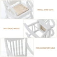 thumbnail image 2 of White Miniature Rocking Chair Model for Decor Made of Synthetic Material with Fine Details 2 Pieces, 2 of 9