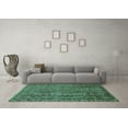 thumbnail image 3 of Ahgly Company Indoor Rectangle Oriental Turquoise Blue Modern Area Rugs, 7' x 10', 3 of 4