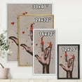 thumbnail image 4 of Designart 'I Love You Hand Sign With Romantic Couple' Modern Framed Canvas Wall Art Print, 4 of 5