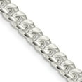 thumbnail image 2 of Auriga Fine Jewelry 925 Sterling Silver 5 mm Domed w/ Side Diamond-cut Curb Chain Necklace for Women 22", 2 of 6