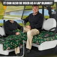 thumbnail image 2 of Yuyamidu Candy Canes Golf Cart Seat Covers Poinsettia Golf Cart Seat Towel Blanket with 4 Front Pockets Club Car Cushion Covers Golf Cart Accessories, Green Christmas, 2 of 7