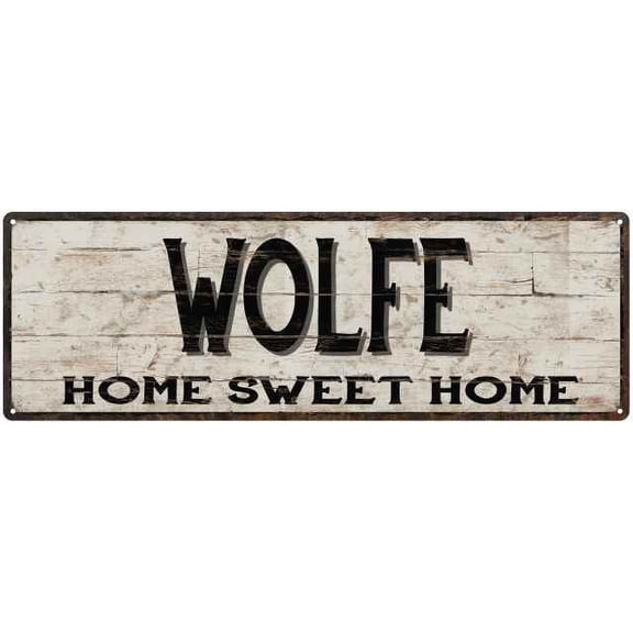 WOLFE Rustic Home Sweet Home Sign Gift 8x24 Metal Decor 108240084337