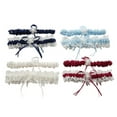 thumbnail image 4 of Wedding Garter for Bride Stretch Prom Garters Bridal Leg Garter Set, Light Blue, 4 of 5