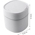 thumbnail image 2 of Mini-Mülleimer mit Deckel zum Öffnen, isoliert 90 % Gerüche, 14 cm, kleiner Schreibtisch-Mülleimer mit 2 l großem Fassungsvermögen, 2 of 5