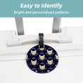 thumbnail image 2 of 2Pcs Leather Round Floral Dark Blue Cruise Luggage Tag with Privacy Cover and Name ID Tag - Suitable for Travel Handbags Backpacks School Bags Luggage Tags, 2 of 7